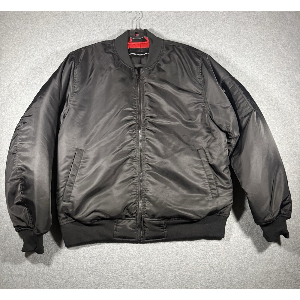 Blossom Blumhouse Comet Bomber Jacket Size L Black Polyester